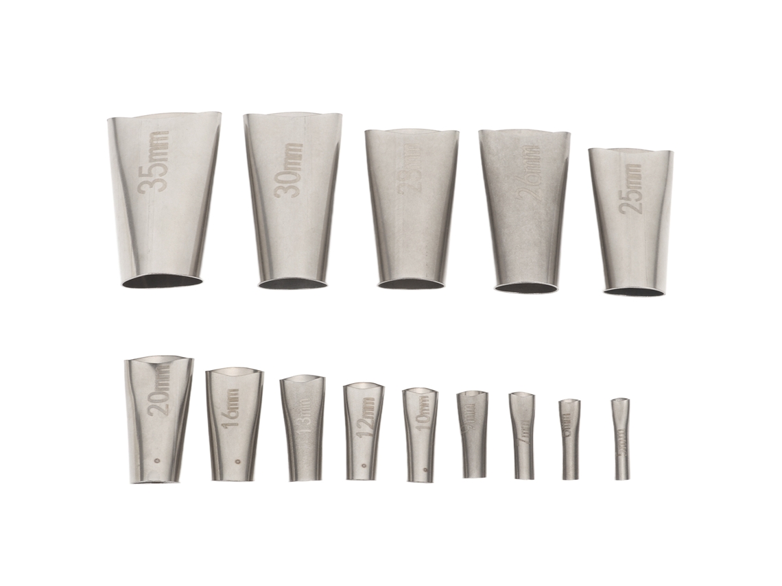 Kit Aplicador De Massa 14pcs Aço Inox 45 Graus