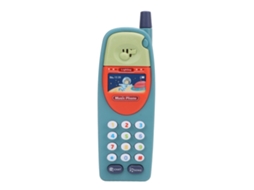 Mali telefone Brinquedo para Bebês Toddlers com Música Educação Plástico Azul Claro