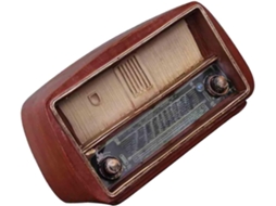 Enfeite Estilo Rádio Retrô Elegante Decorativa Resina Escritório Decoração Original Marrom Mesa Peça Casa GOKOCO