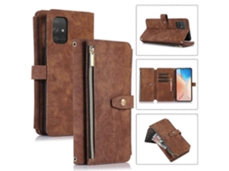 Capa De Couro Com Zíper Para Samsung Galaxy A71 4g Dream 9-card Wallet