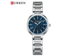Relógio Feminino À Prova D'água (azul Prateado) Com Mostrador Pequeno, Estilo Simples E Casual, Pulseira De Aço.