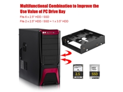 Oimaster 2.5/3.5 Hdd/ssd Para Suporte De Montagem Em Baia De Disquete 5.25