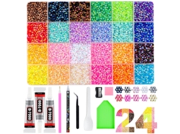 Conjunto de 24000 Peças de Strass em Resina Gelatinosa nas Cores 24, com Base Plana de 3 Mm, Ideais para Nail Art PANOONA