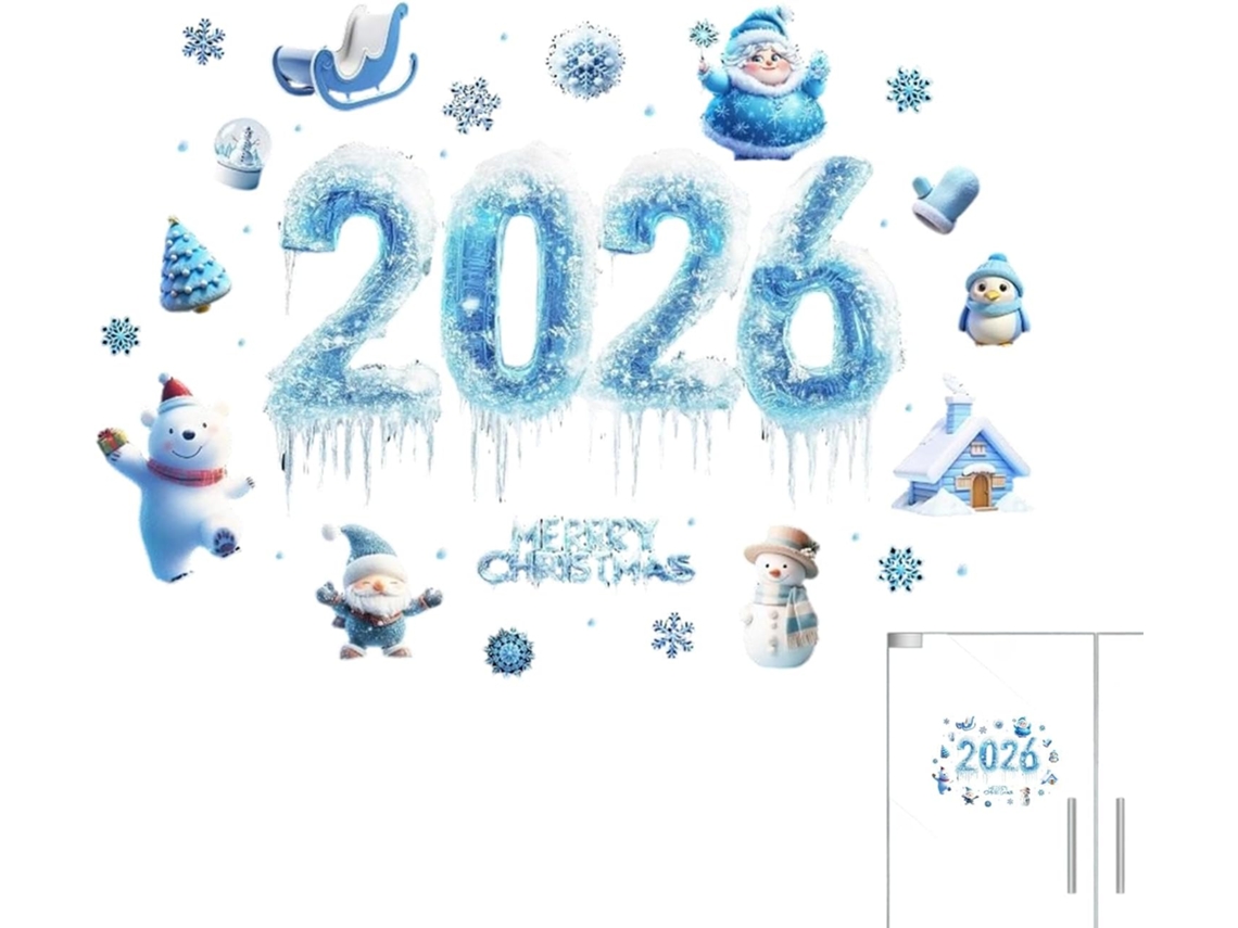 Adesivos De Natal Removíveis E À Prova D'água Para Janelas (2026) |