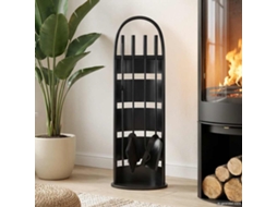 Vidaxl Conjunto De Ferramentas Para Lareira De 5 Peças 23x15x66 Cm Aço