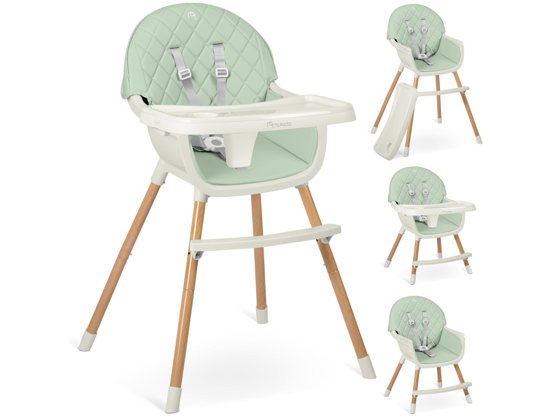 Nukido Lilo Feeding Chair em Mint - Conforto e estilo para bebês