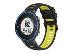 Pulseira De Relógio Lurelia Para Garmin Forerunner 620 Preto Amarelo