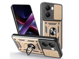 Capa Para Xiaomi Poco X8pro , Com Proteção Deslizante Para A Lente Da Câmara Dourado Panoona