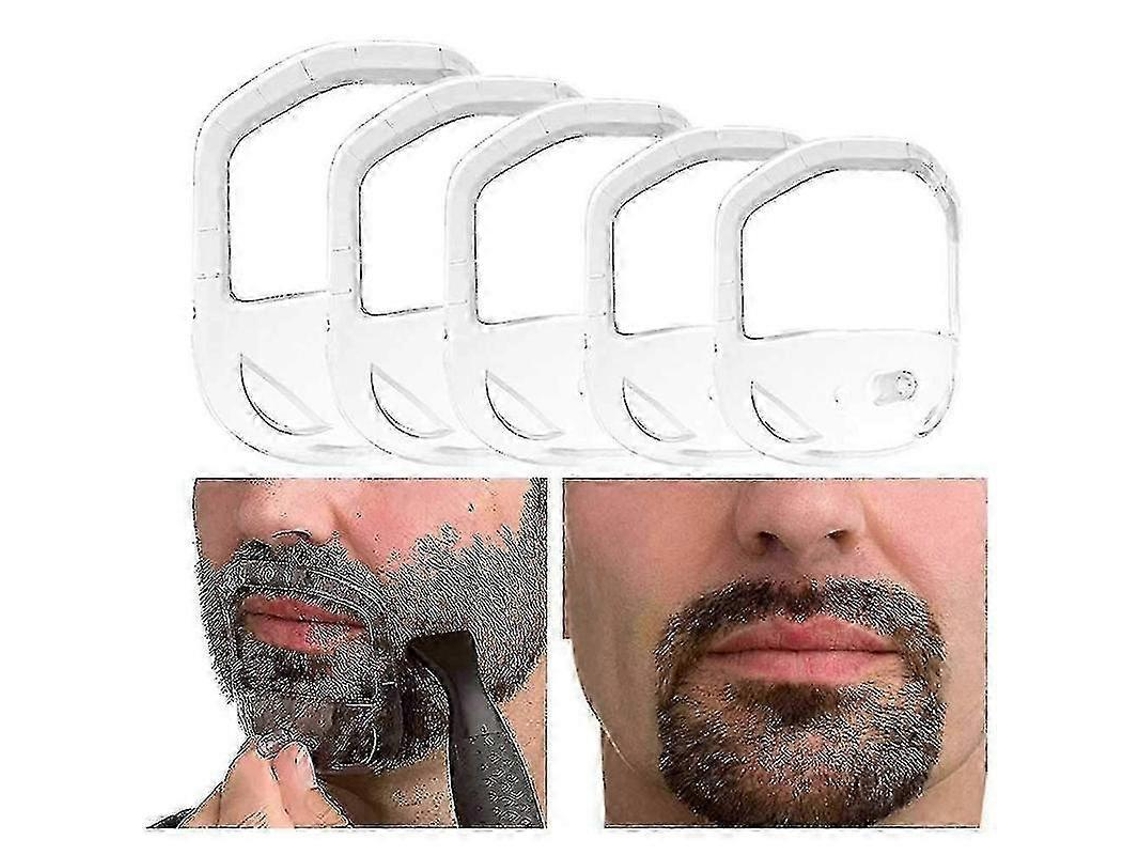 Modelador De Barba 5 Peças, Template Para Bigode E Cavanha