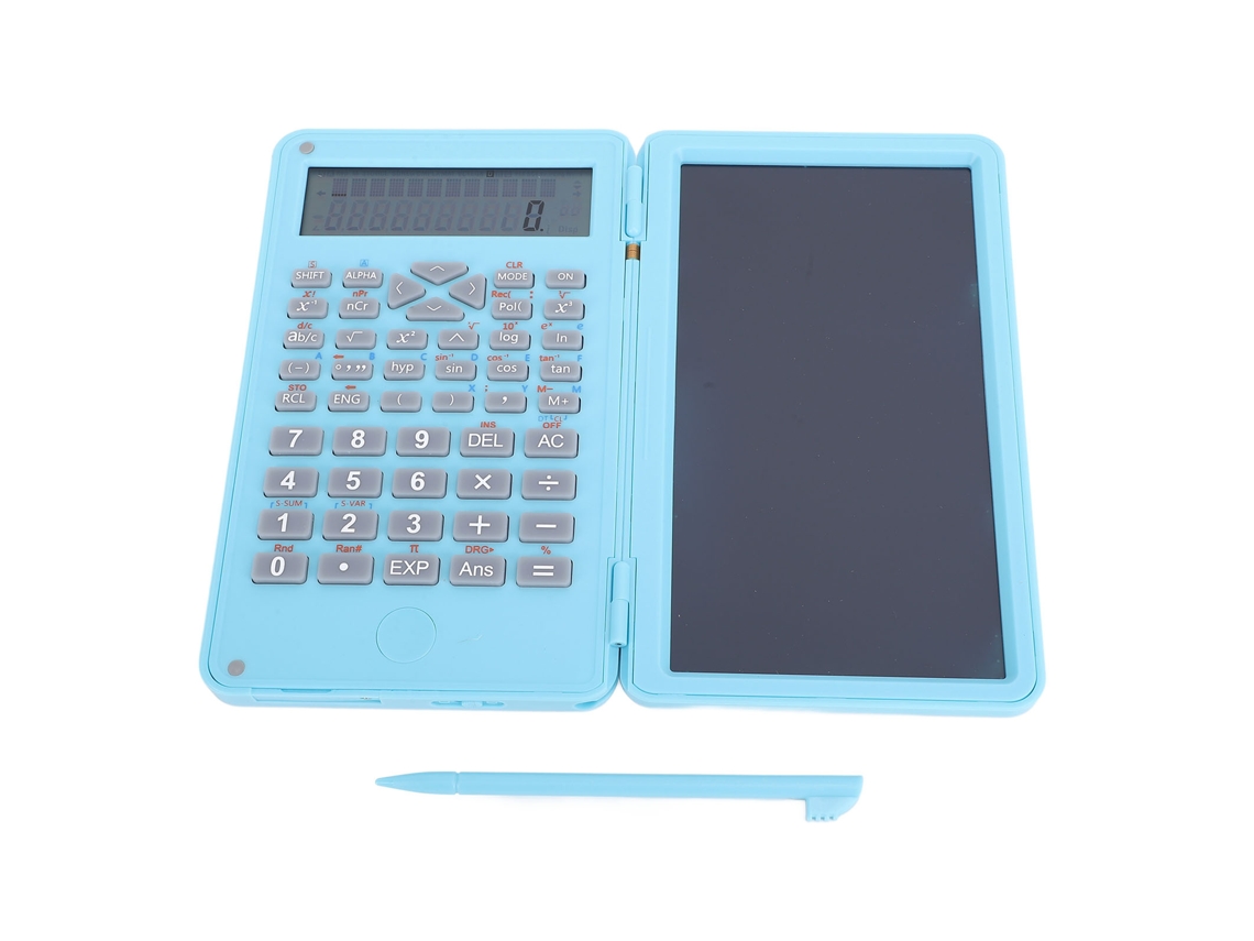 Aetheria calculadora Científica Desktop com Tela Lcd de 6 Polegadas e Bloco de Anotações Dobrável Azul