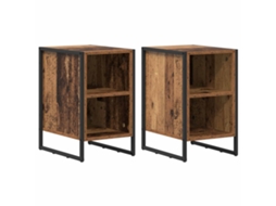 Conjunto de 2 Mesas de Cabeceira Madeira Antiga 39,5x30x50 cm MAISON EXCLUSIVE