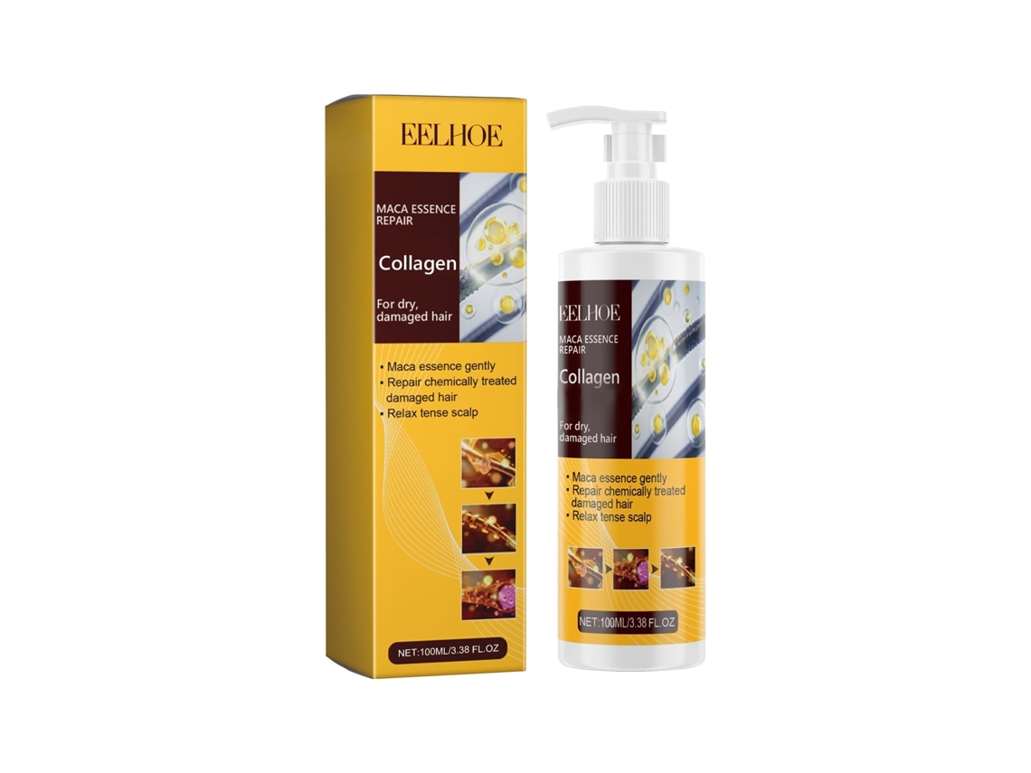 Shampoo de Colágeno para Reparar Cabelo Danificado e Resistente LAXISCREED