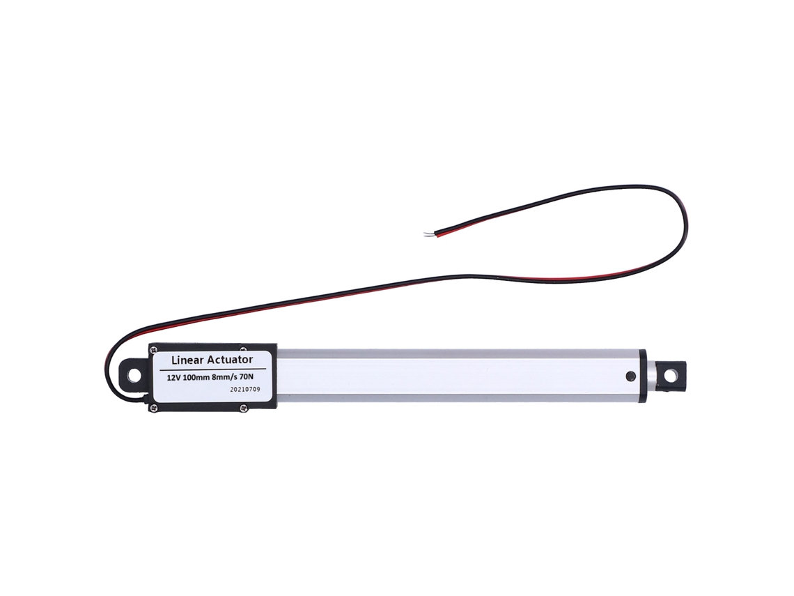 Atuador Linear Elétrico Dc 12v 100mm 70n 8mm/s Bajo Ruído Interruptor Interno Para Indústria Agricultura