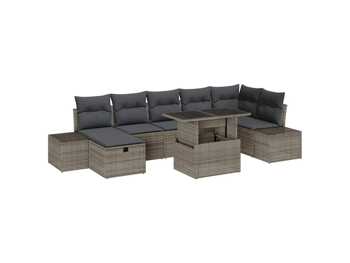 Maison Exclusive - Conjunto De Sofá De Jardim 8 Unid. Vime Pe