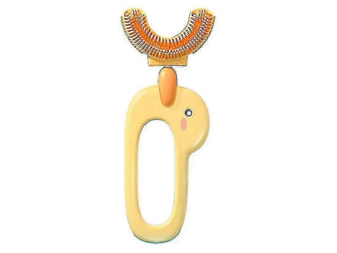 Escova De Dentes Manual Em Formato De U Com Silicone Macio Para Crianças