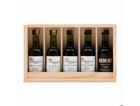 5 Vinhos Do Porto Em Caixa De Madeira Fonseca