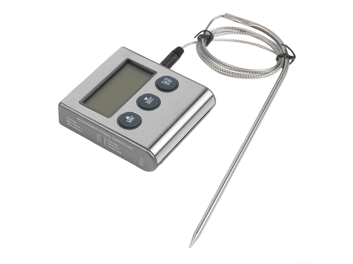 Termômetro Digital Para Carnes Com Sonda Churrasco
