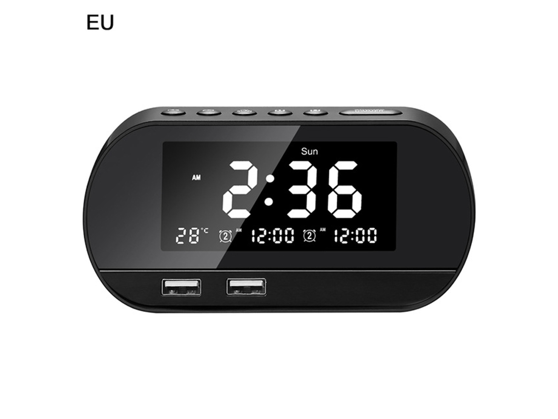 Relógio Despertador LAXISCREED Usb Carregamento Rádio