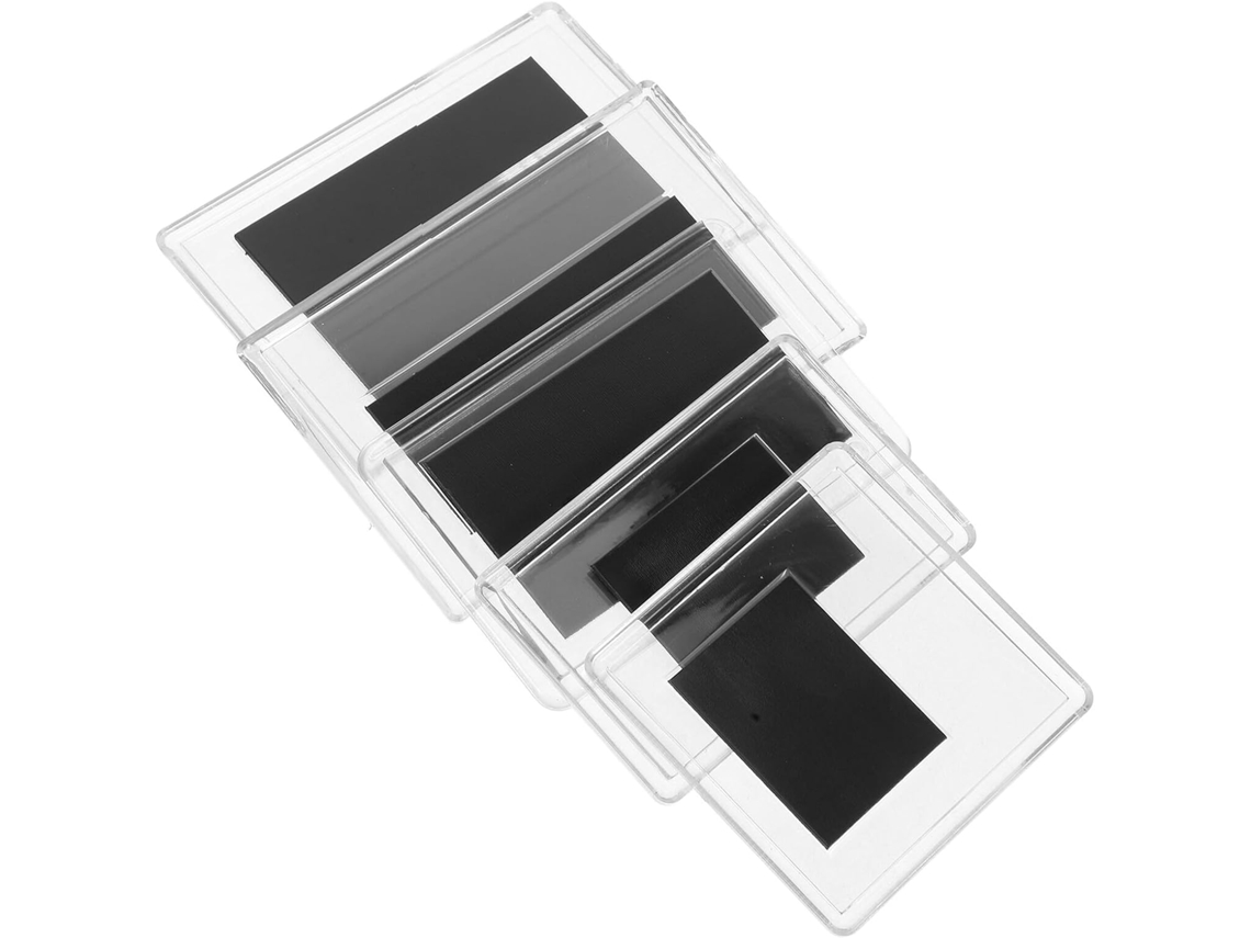 Conjunto 5 Porta Retratos Magnéticos Transparentes Pvc Tamanhos Variados Suportes Geladeira Decoração Prática GOKOCO