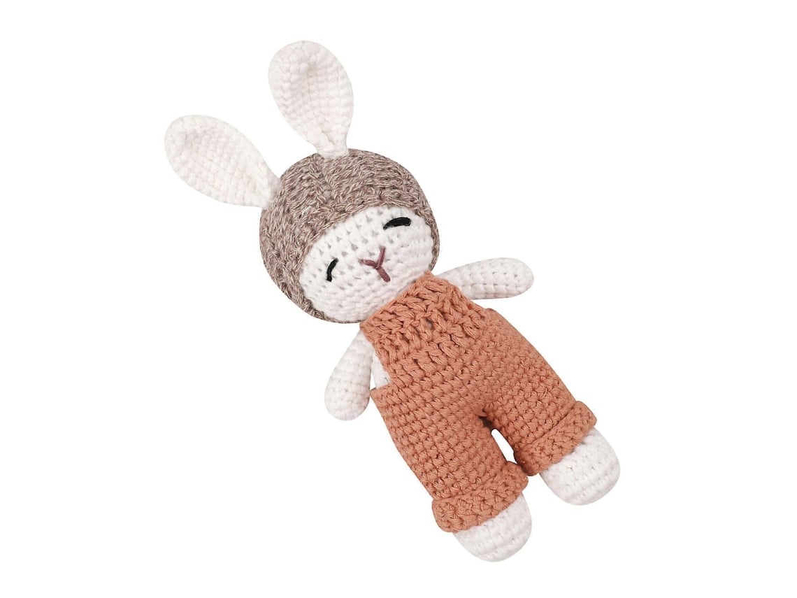 Boneco De Coelho De Tricô Macio Para Bebês