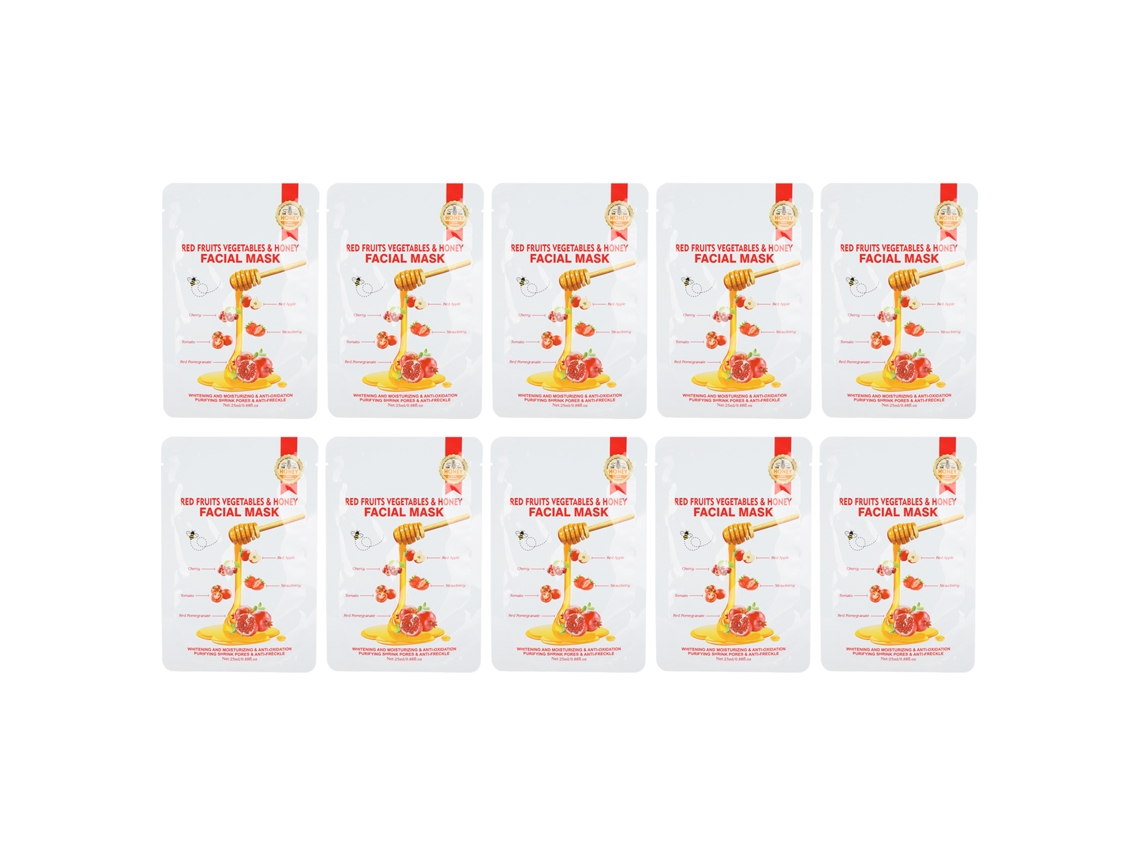 Máscara Facial Frutas Vegetais Vermelhos Nutrição Hidratação