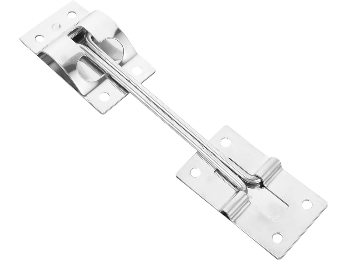 Fecho De Porta Simples Em Metal Prateado Para Autocaravanas E Acessórios De Fixação.