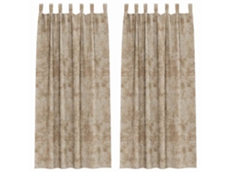 Maison Exclusive - Cortinas De Veludo 2 Unid. Champanhe 245 X 140 Cm Veludo