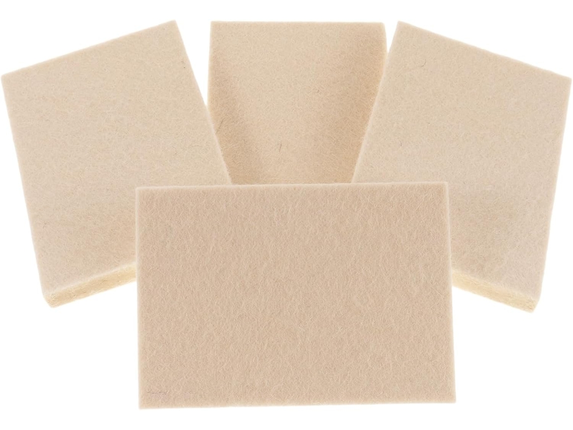 Conjunto de 4 espátulas de couro natural para aplicação de película de vinil.
