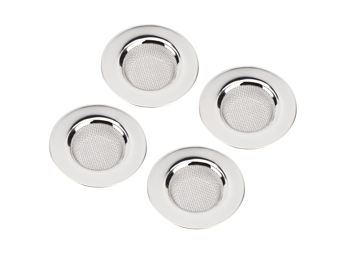 Conjunto De 4 Filtros De Aço Inoxidável Para Pia, Ralo De Banheiro, Portáteis