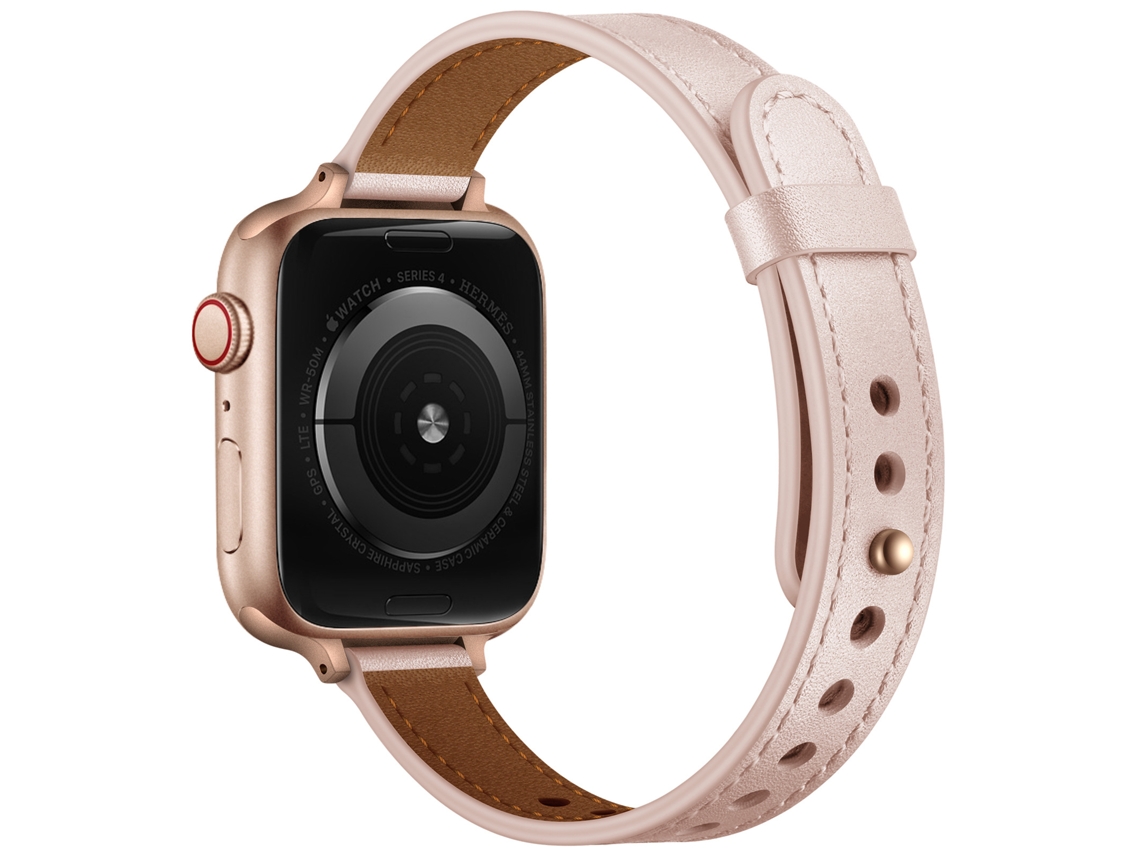 Bracelete para 18mm Universal Couro Genuíno Rosa XIAOMOYU