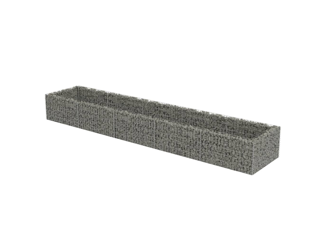 Gabion Raised Bed,gabion Raised Beds Vidaxl Prateado Aço (450 X 90 X 50 Cm)