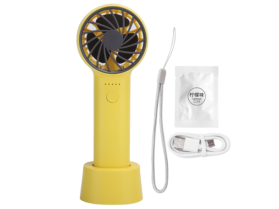 Ventoinha Portátil (recarregável Via Usb, Silenciosa E Portátil) Mini Ventoinha Portátil Amarela De Aromaterapia Nova 2020