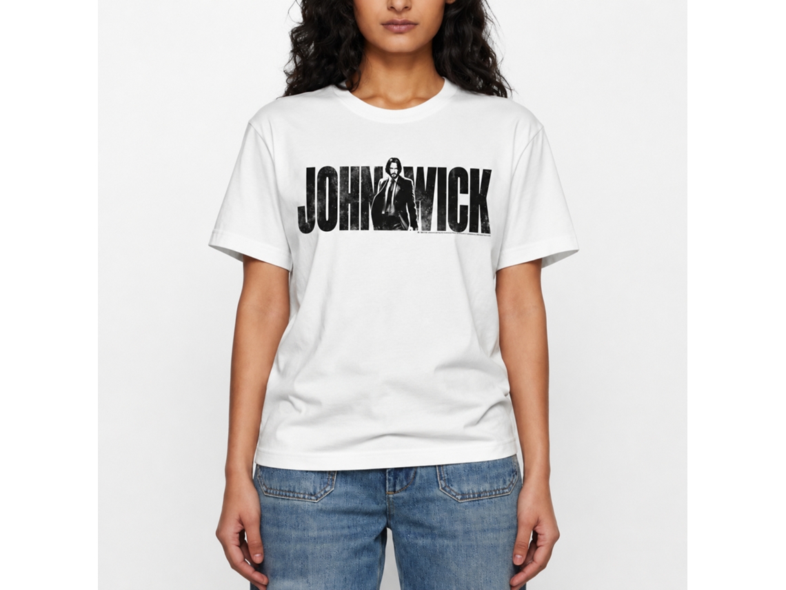 Rockinstone John Wick With Name White Adult T-shirt Size:xxxl