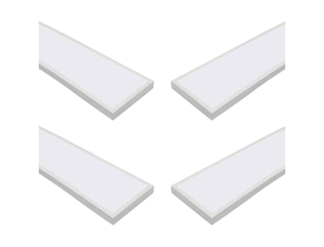 4X Painel Led Retroiluminado para Surface 120X30 Cm Alimentação 60W 5000Lm Branco Neutro 4200K Quadro Branco Driver Incluído JANDEI