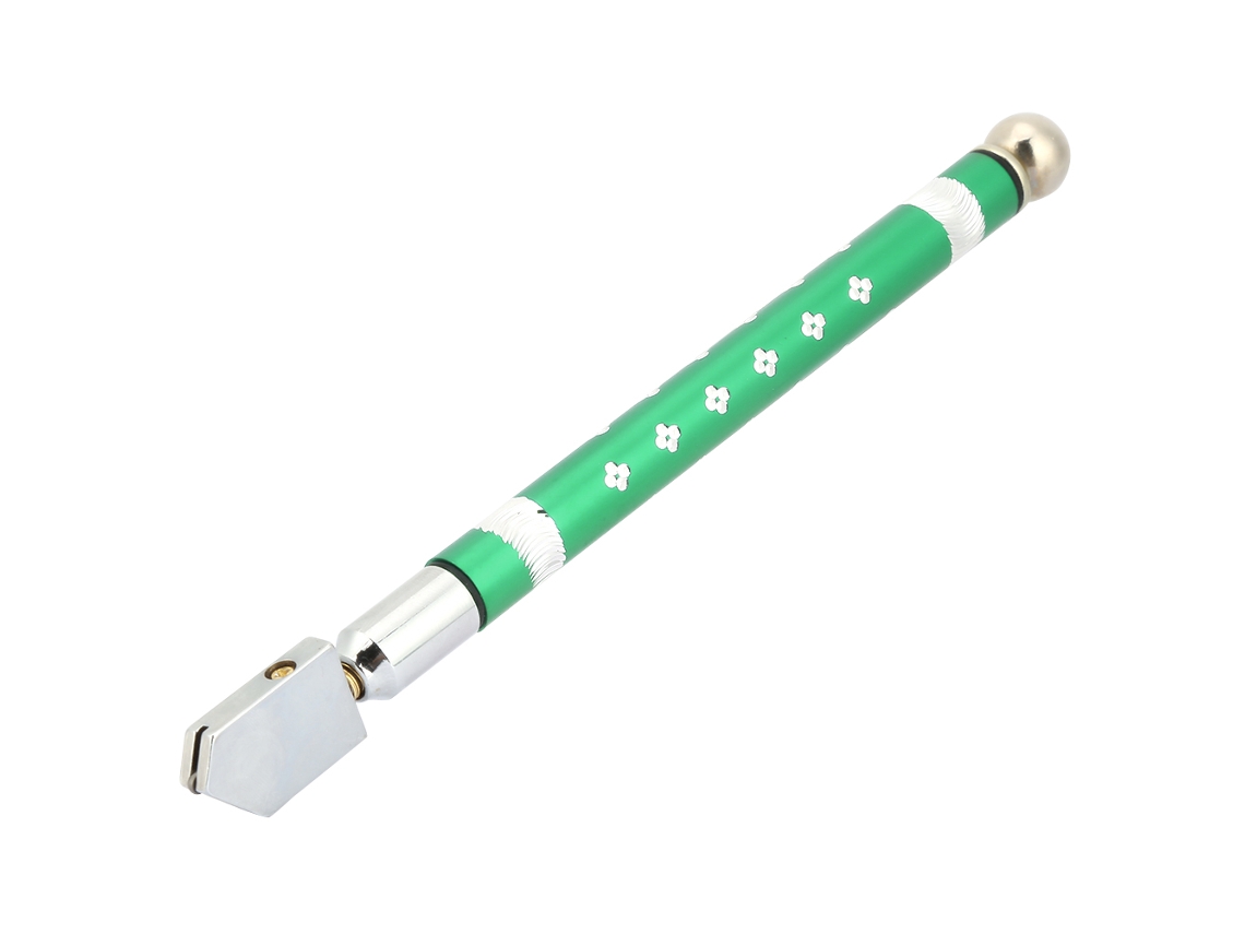 Cortador De Vidro Com Roda De Carbeto De Tungstênio E Cabo De Liga De Alumínio Ferramenta Manual (verde)