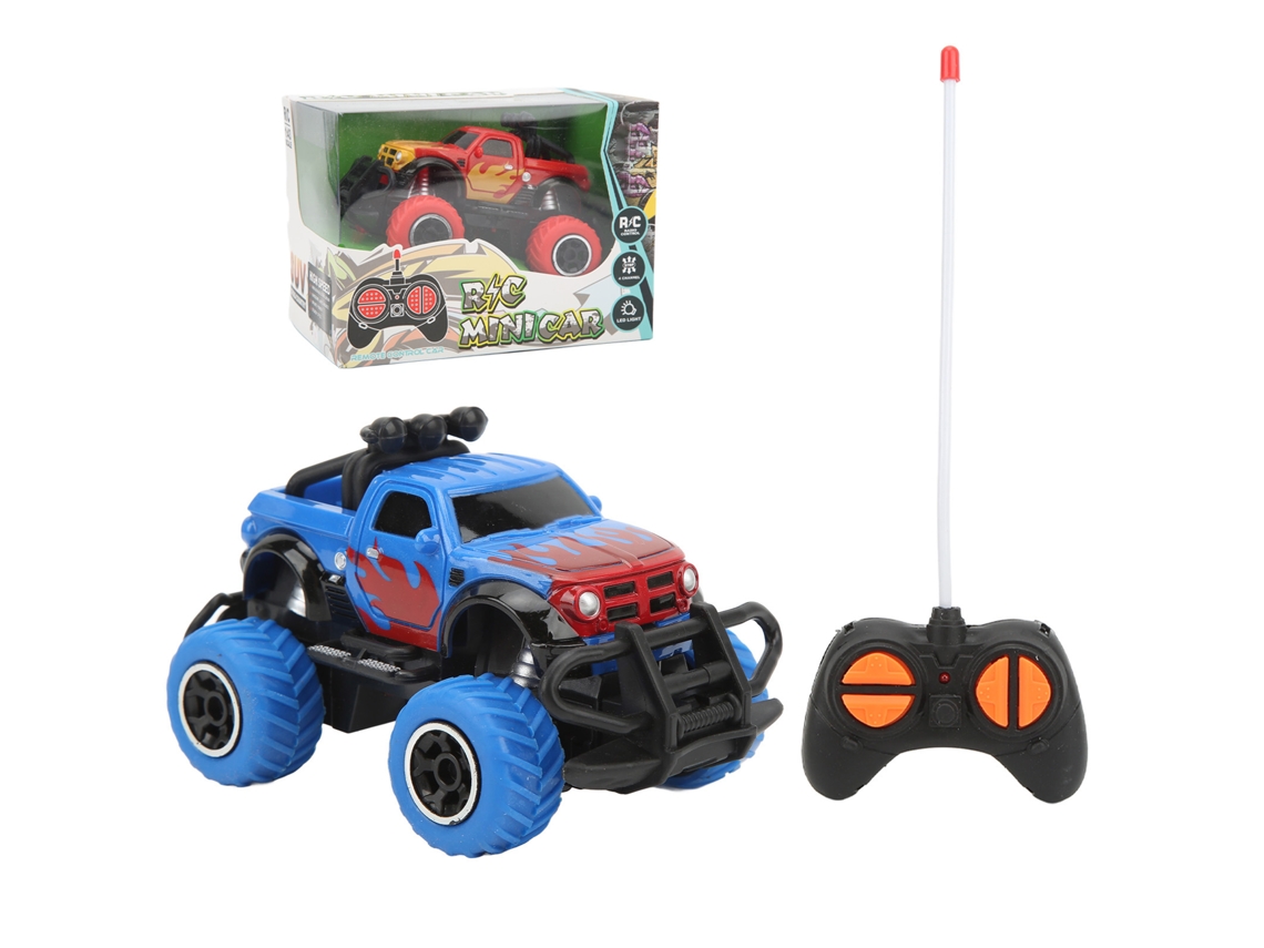 Carro Rc Off Road Controle Remoto Elétrico Azul 1:43 Brinquedo
