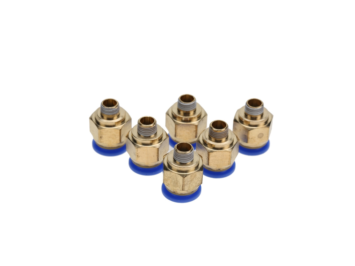 Laxiscreed Conector Rápido Pneumático De 12mm Para Mangueira De Ar Com Rosca Externa Push-in