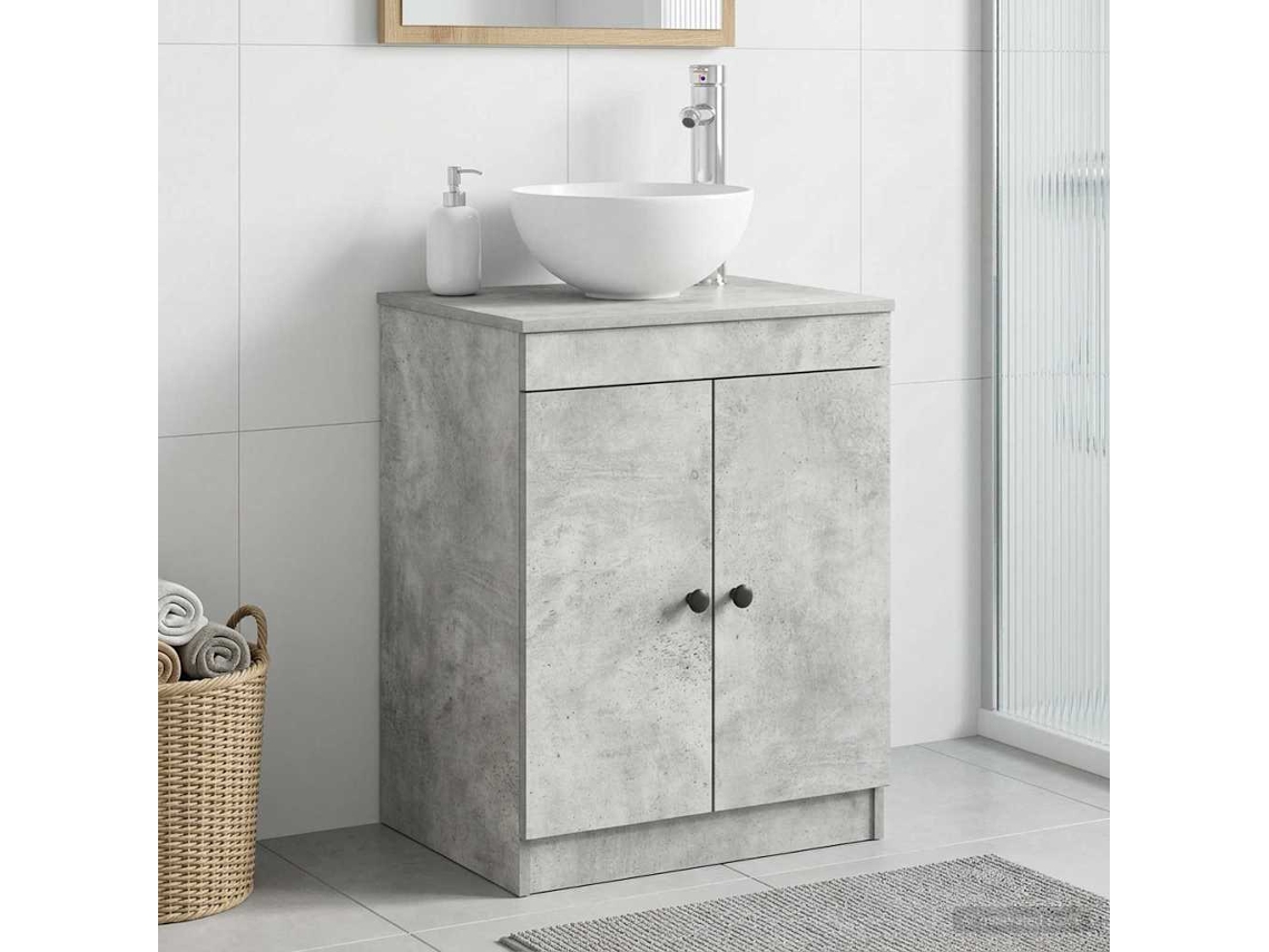 Vidaxl Armário De Banheiro Cinzento Cimento 54 X 41 X 70 Cm