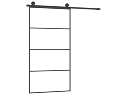 Sliding Door, Sliding Doors Vidaxl Preto Vidro (102.5 X 205 Cm)