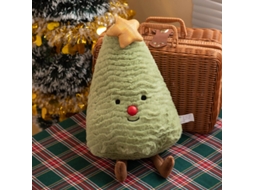 Brinquedo de Pelúcia, Almofada para Sofá MDUG (árvore de Natal Colorida Verde 30cm)