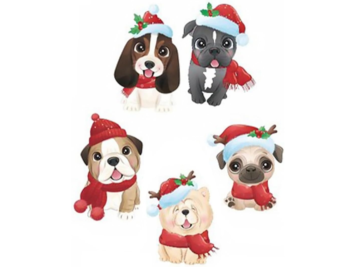 3 Folhas De Adesivos De Natal Para Janelas E Adesivos De Parede Com Animais.