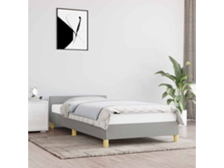 Vidaxl Estrutura De Cama Sem Colchão 90x190 Cm Tecido Cinzento-claro