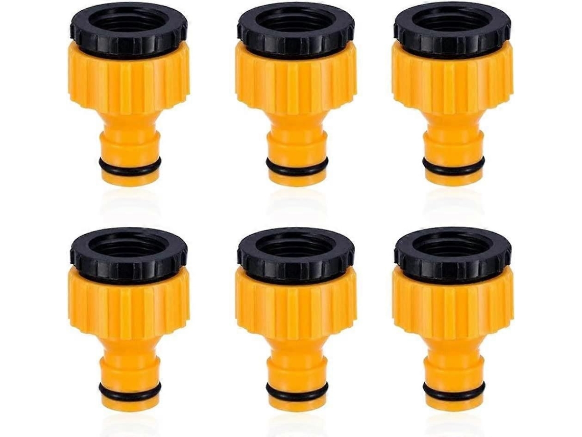 Adaptador De Torneira Roscado 2 Em 1, Pacote Com 6, Medidas 3/4 E 1/2 Polegadas