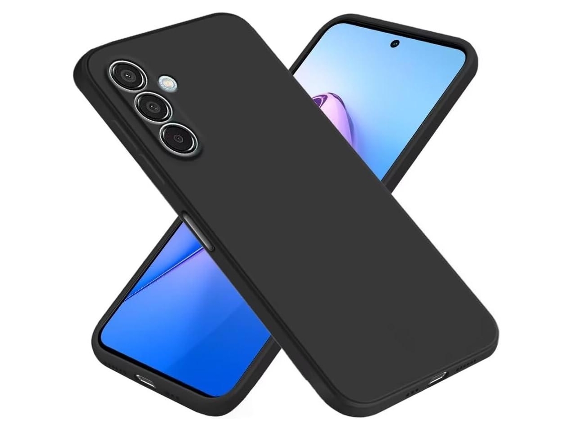 Capa Para Samsung Galaxy S24 Fe (5g) Preta Gtr Silicone Tpu Gel Protetor De Tela De Vidro Temperado Movilearvayotoy
