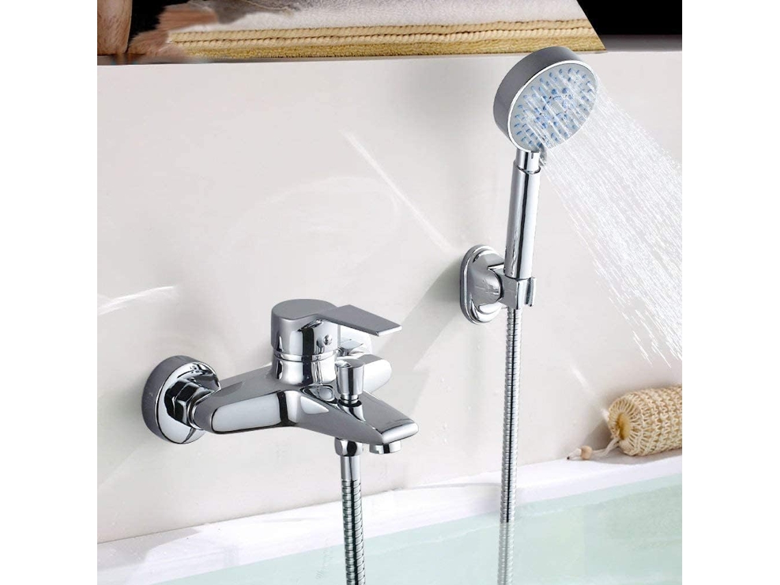 Torneira Cromada para Banheira com Ducha, 150 Cm MDUG