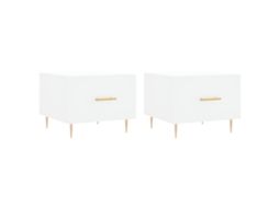 Conjunto de 2 Mesas de Centro Madeira Processada Branco MAISON EXCLUSIVE (50x50x40 cm)