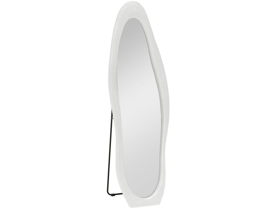 Espelho Corpo Inteiro 50x160cm Veludo Ondulado Branco VELTRIX