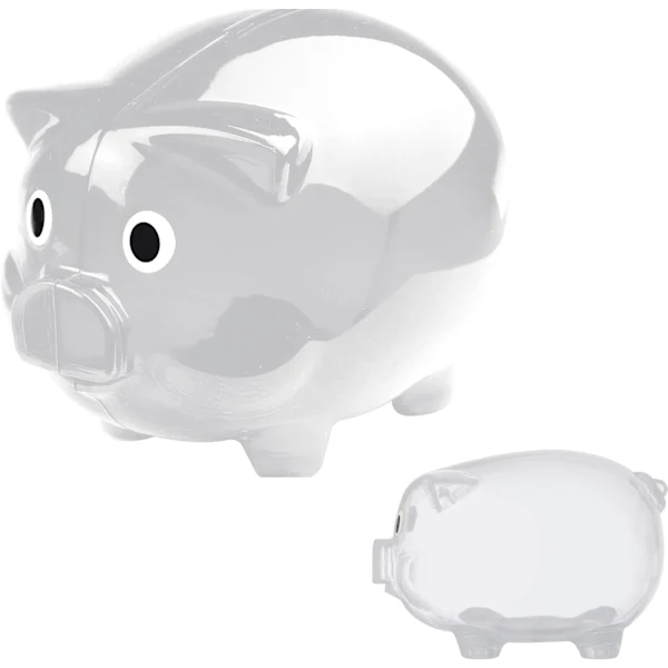 Cofrinho Grande De Plástico Transparente Em Formato Porquinho, Ideia Para Presente, Cofrinho, Caixa Dinheiro, Individual Ou Conjun Aquaforge
