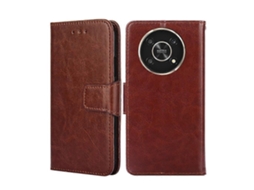 Capa De Celular For Honor X30 5g Em Couro Com Textura De Cristal