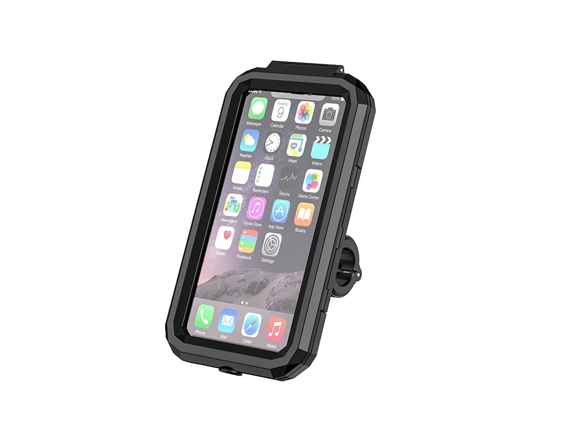 Bicicleta Suporte Telemóvel HEXINYIGJLY,apoiar Ecrã Tátil Impermeável 360° para Smartphones 4.7 6.1" Preto